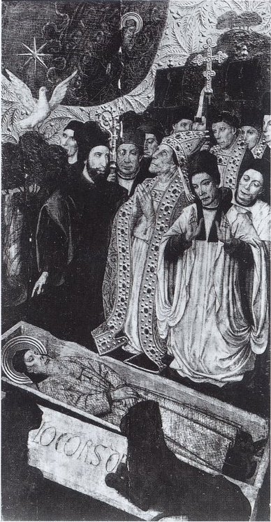 Detall de la invenció del cos de Sant Antoni