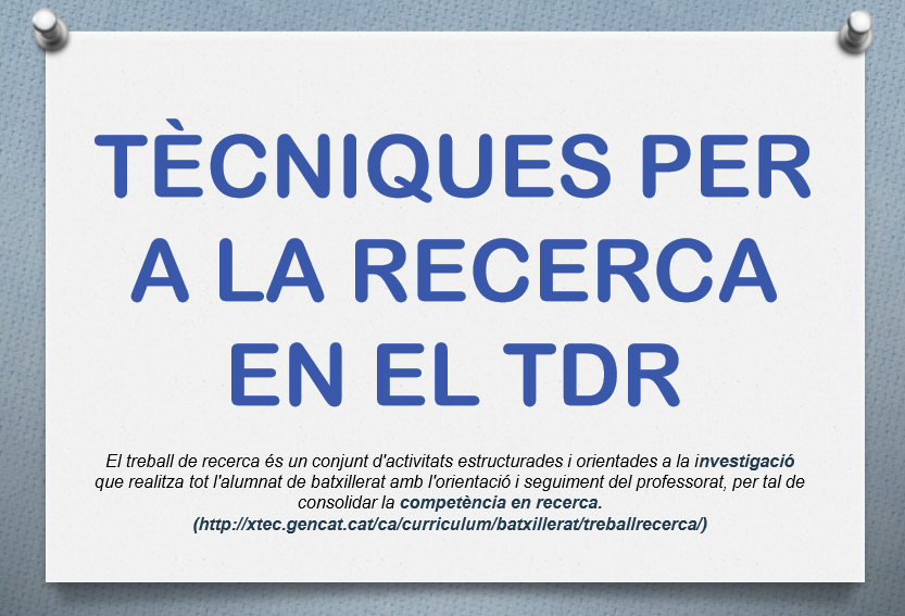 preparem el tdr